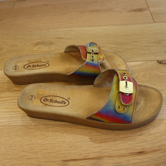 Dr. Scholl's Shoes - Dr Scholl's Rainbow Holographic Suede Leather 8.5